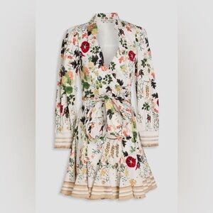 ALICE + OLIVIA ALISA WRAP GODET SHIRT DRESS, Size 4, $550